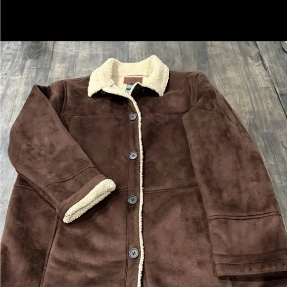 Lauren Ralph Lauren Brown Teddy Jacket with Sherpa Lining - Picture 2 of 7